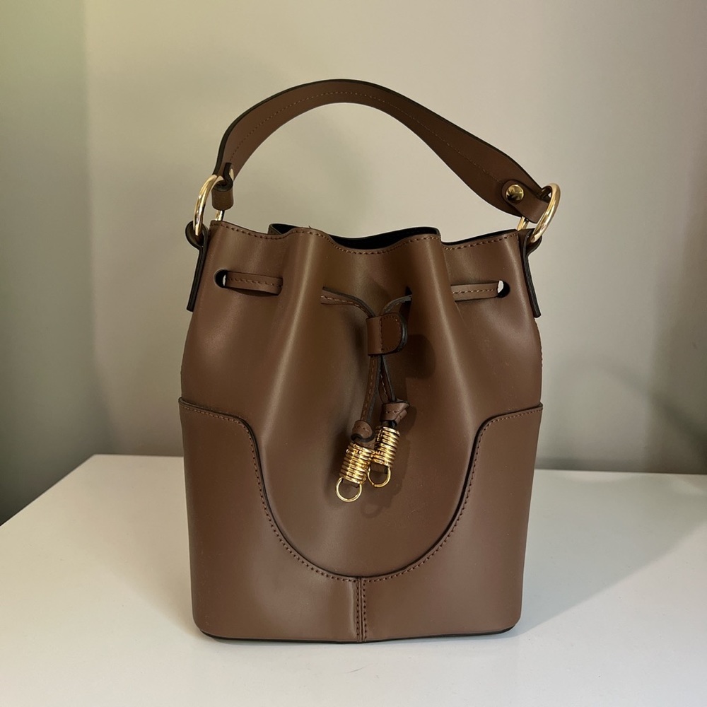 A. Bellucci brown leather bucket bag